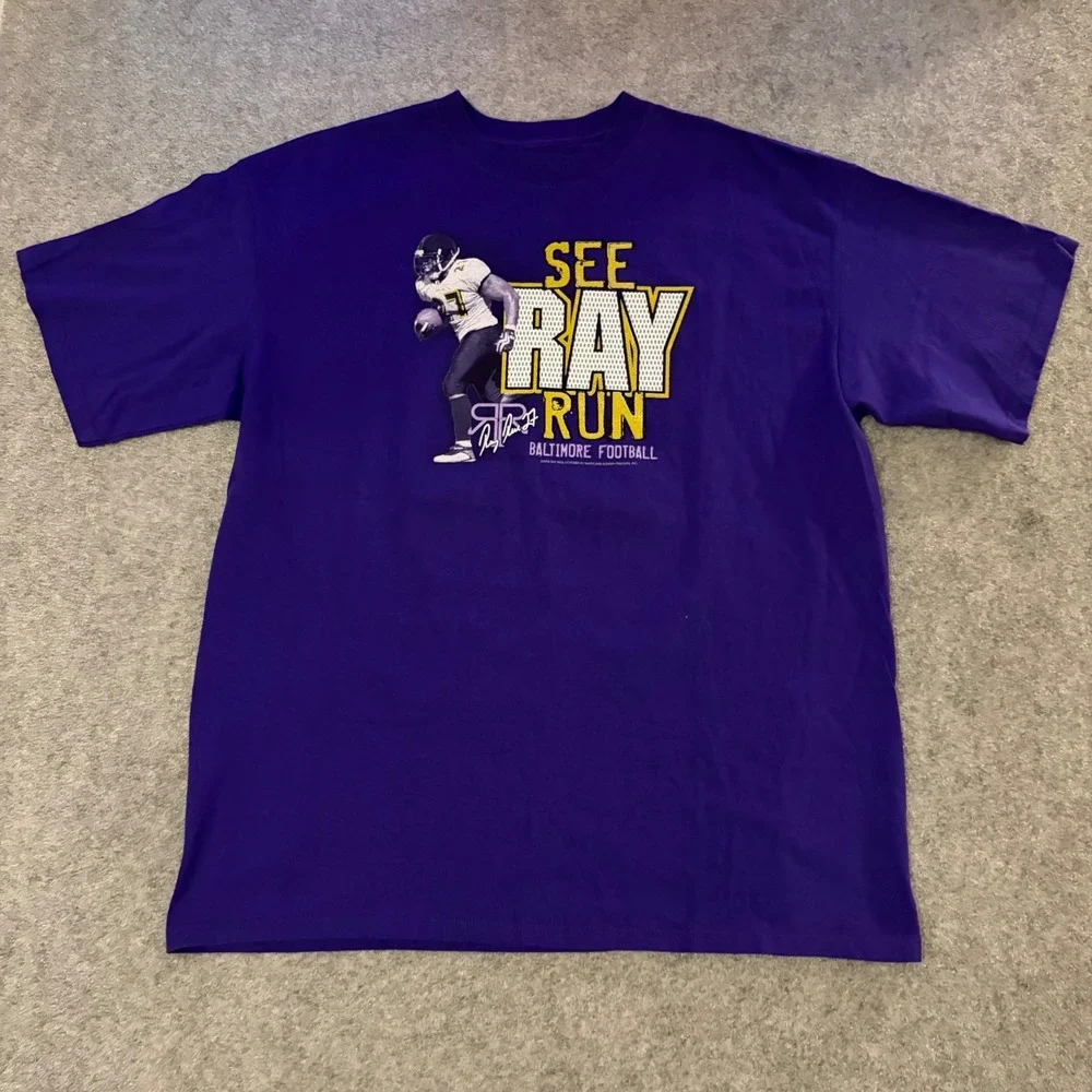 Adidas Baltimore Ravens Ray Rice Jersey Football Sports Graphic Tee Mens Large